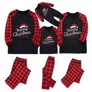 Curenmufel Matching Christmas Pajamas Christmas Family Pajamas Xmas Matching Family Pajama Holiday Pjs Xmas Sleepwear Set (Red,9-12 months)