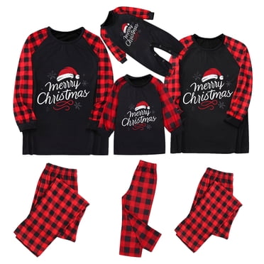 Curenmufel Pyjamas de Noël pour la Famille Pyjamas de Noël pour la Famille Ensembles Assortis Pyjamas de Noël pour la Famille Ensembles Assortis Pyjamas de Noël pour Couples Vacances (Rouge,P)