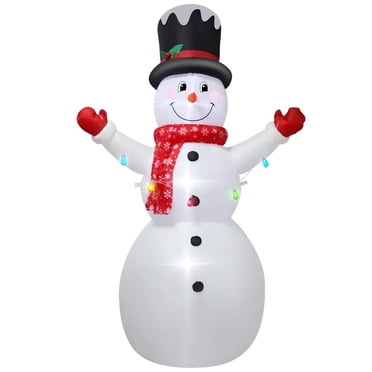 KITBONIS 8FT Christmas Huge Inflatable Snowman Decoration Built-In LED-Lits Snowman Decoration for Lawns Gardens Holiday Party Decor