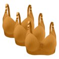 thumbnail image 2 of Bras for Women, 3PC Womans Large Size Solid Color Without Steel Ring Gathering Comfortable Bras Daily Bra, 2 of 3