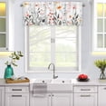 thumbnail image 4 of Hxlamzoo Thermal Insulating Short Floral Window Valance Curtains for Bathroom, Kitchen, Cafe Decor - 52x18 Inch, Colorful Flowers Leaves Plants Design, 4 of 6