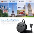 thumbnail image 2 of European Travel Plug Adapter, US to European Plug Adapter with 3 American Outlets & 2 USB International Power Adapter,Europe Travel Essentials Type C for Europe Travel, 2 of 7