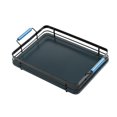thumbnail image 1 of DOLITY Iron Cast Serving Breakfast Trays,Tea Table Plate,Coffee Table Tray,Food Fruit Blue 40x30x6.5cm, 1 of 9