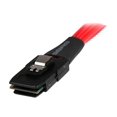 thumbnail image 2 of StarTech.com 1m Serial Attached SCSI SAS Cable - SFF-8087 to 4x Latching SATA SAS cable (SAS8087S4100) - SATA / SAS cable - Serial ATA 150/300/600 - 4-Lane - SATA (R) to 36 pin 4i Mini MultiLane (P) - 3.3 ft - latched - red, 2 of 3