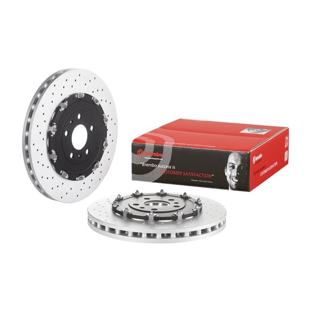 Brembo Rotor de Frein 08947723C02 Ventilé Croisé; Design en une Pièce; Motif de Boulon de Roue 5 x 112 Millimètres; Diamètre Intérieur de Chapeau 133 Millimètres; Diamètre de Moyeu 68 Millimètres