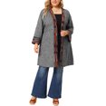 thumbnail image 2 of GRACE & GRANDEUR Women's Plus Size Fall Kimono Boho Open Front Midi Cardigan, 2 of 7