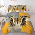 thumbnail image 1 of YST 7-Piece Boho Butterfly Comforter Set, Yellow Gray Ombre, King – Modern Abstract Design, Watercolor-Inspired, 1 of 4