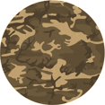 thumbnail image 1 of Ahgly Company Tapis d'Intérieur Lavable en Machine Carré Transitionnel Brun Cannelle, 3 Pieds Carré, 1 of 7