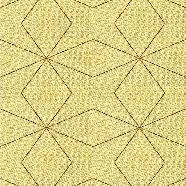 Ahgly Company Tapis d'Intérieur Lavable en Machine Carré Jaune Transitionnel, 8 Pieds Carré