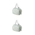 thumbnail image 2 of relayinert Foldable Storage Bag Travel Companion For All Occasions Waterproof Beach Bag blue flower 2Set, 2 of 6