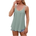 thumbnail image 1 of Babysbule Camisole à Bretelles Spaghetti pour Femmes, Mode, Manches Courtes, Ajourée, Respirante, Col Rond, Débardeurs Fluides pour Femmes, 1 of 5