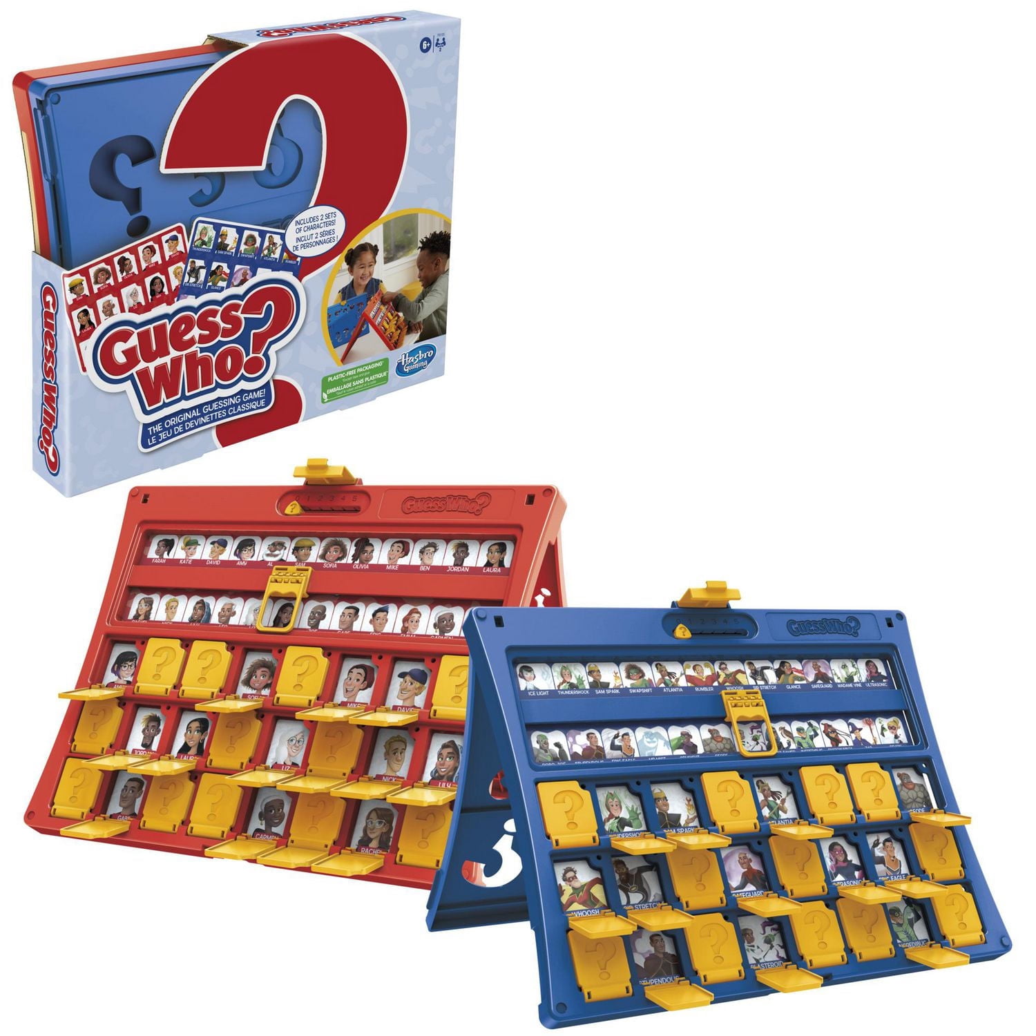 Guess Who? Jeu de devinettes classique, jeu de plateau pour enfants, dès 6 ans, 2 joueurs
