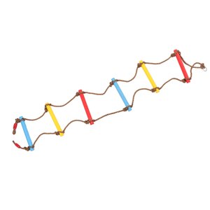 Ecomeon Corde d'escalade Échelle multicouche Résistant à l'usure Corde de nylon Stabilité maximale Bonne Grip Force Échelles de corde d'étirement enfant, Jouets d'échelles d'échouement enfants, Corde-croisement