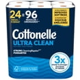 thumbnail image 1 of Papier hygiénique Cottonelle Ultra Clean, papier hygiénique résistant, 24 méga rouleaux, 1 of 7