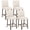 Beige, variant on Gymax 4PCS 24.5'' Counter Height Bar Stools Modern Fabric Upholstered Kitchen Chairs Beige