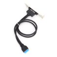 thumbnail image 1 of Expansion Bracket Host Adapter Expansion Usb 2.0 Bracket Pvc Aluminum Alloy Brass Double Usb Baffle Cable Motherboard 19 Pin To Dual Port A Female Extension Rear Panel Bracket, 1 of 8