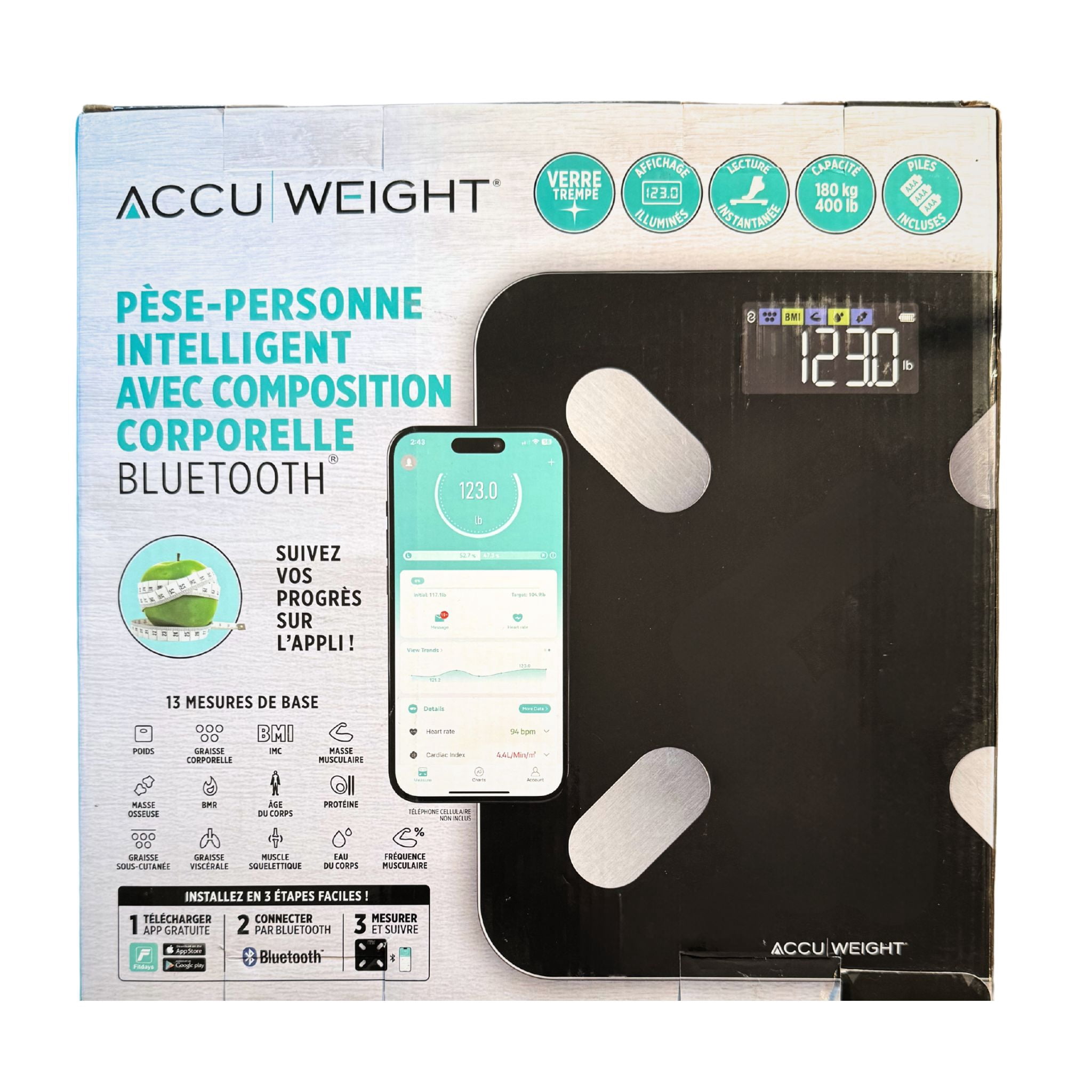 Accuweight Bluetooth Body Composition Smart Scale