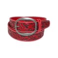 thumbnail image 1 of CTM® Leather Western Embossed Belt with Removable Buckle, 1 of 3