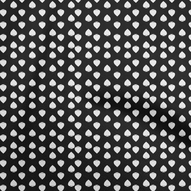 oneOone Velvet Black Fabric Poker Card Craft Project Decor Fabric Printed by The Yard 58 Inche Wide-8743