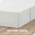 thumbnail image 3 of Bare Home Jupe de Lit Double Brossage - Premium 1800 Collection - Retombée de 15 Pouces - Double, Crème, 3 of 4