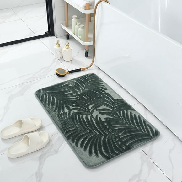 Tapis d'Entrée pour la Maison, Tapis de Toilette Absorbant l'Eau pour les Pieds, Tapis à Séchage Lent, Tapis Antidérapant en Éponge pour Salle de Bain, Doux, Antidérapant, Séchage Rapide, Tapis de Sol pour Salle de Bain, Cuisine, Chambre, Salon, Entrée 40x60 cm 100 % Polyester