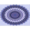 thumbnail image 1 of Ahgly Company Machine Washable Indoor Rectangle Transitional Deep Periwinkle Purple Area Rugs, 2' x 5', 1 of 7
