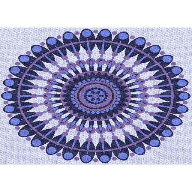 Ahgly Company Machine Washable Indoor Rectangle Transitional Deep Periwinkle Purple Area Rugs, 2' x 5'