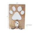thumbnail image 2 of Etched Wooden Paw With Double Prong Hook Nickel, 2 of 4