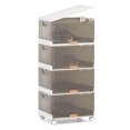 thumbnail image 1 of Costway Bacs de Rangement Empilables à 4 Cubes avec Roues Amovibles 18 Gal Grand Organisateur, 1 of 10