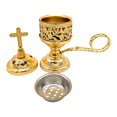 thumbnail image 2 of jifeng Incense Burner Crafts Gift Incense Stick Holder for Living Room SPA Tabletop Gold, 2 of 9