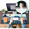thumbnail image 3 of Large Mouse Pad 31.4 x 15.7inches 3mm XXL Extended Gaming Mouse Pad Mat with Non-Slip Base Stitched Mousepad for Computer,Office,Keyboard and Laptop-Sunrise Forest，Waterproof Desk Mat, 3 of 5