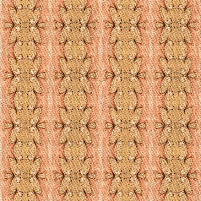 Ahgly Company Tapis de Zone Carré Lavable en Machine Jaune Orange, 6 Pieds Carré