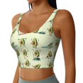 thumbnail image 2 of Balery Avocado for Exercise Pattern Racerback Sports Bras for Women - Padded Seamless High Impact Support for Yoga Gym Workout Fitness-Medium, 2 of 8