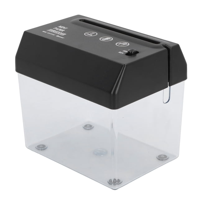Mini Paper Shredder, Portable Paper Shredder 3 Position Sliding Switch with Non Slip Foam for Desktop