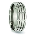 thumbnail image 4 of Titanium 8mm Grooved Polished Band Ring 11.5 Size, 4 of 6