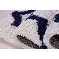 thumbnail image 3 of Ladole Rugs Grant Shaggy Fes Made in Europe Beautiful Abstract Polypropylene Small Mat Doormat Rug in Dark Blue White, 1'10" x 2'11", 3 of 4