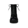 thumbnail image 2 of Unique Bargains Women's Round Toe Platform Lace Up Combat Ankle Boots, 2 of 8
