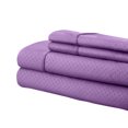 thumbnail image 1 of Martha Collection 1800 Series Embossed Deep Pocket Sheet Set - Super Soft & Wrinkle Free - Luxurious Bed Sheets Set (Full, Purple), 1 of 2