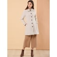 thumbnail image 4 of INSPIRE CHIC Manteau d'Hiver pour Femme à Col Peter Pan, à Simple Boutonnage, 4 of 6