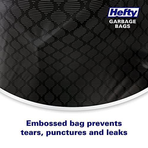 Hefty Garbage Bags, Value Pack Large 100 Litres Black, Drawstring, Arm & Hammer odour neutralizer