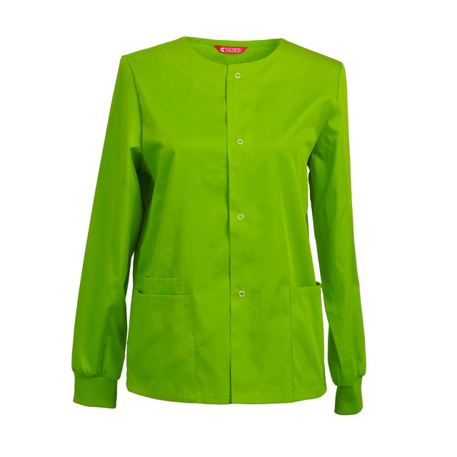 Veste de Sarrau pour Femmes, Tenue de Travail, Fermeture à Boutons-Pression à l'Avant, Veste de Réchauffement pour Sarraus