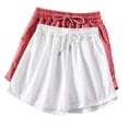 thumbnail image 1 of Diufon 2pc Womens Yoga Shorts Solid Color Shorts Elastic Waist Drawstring Athletic Shorts with Pockets, 1 of 4