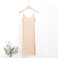 thumbnail image 4 of Tqcoqu Women Solid Color V-Neck Sleeveless And Unadjusted Buckle Short Nightgown, 4 of 4
