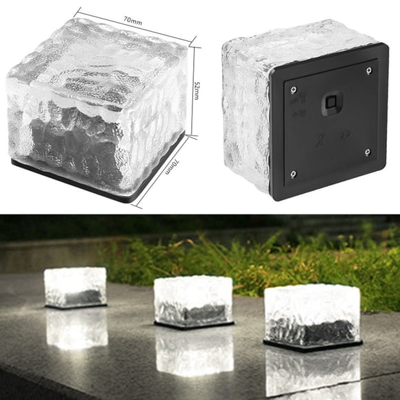 Outdoor Solar Lights Patio Decoration Ice Tile Lights Floor Tile Square Buried Lights Colorful Garden Lights Industrial Floor Lamp for Bedroom And Floor Lamp Solar Panel Lights Outdoor String