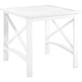 thumbnail image 1 of Crosley Kaplan Table d'Appoint de Patio à Lattes en Métal, Blanc, 1 of 7