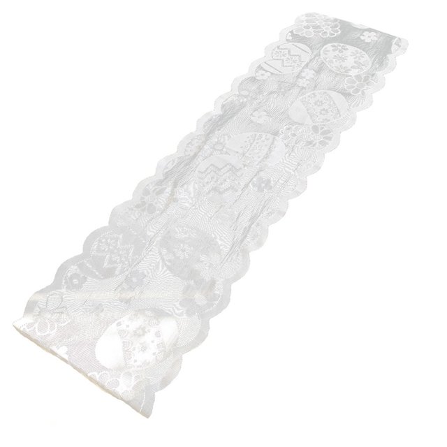 Chmadoxn Nappes, Housse de Table de Pique-Nique, Housse de Table en Dentelle Oeufs de Pâques Mariage Fête Déco de Pâques Drapeau de Table en Coton Drapeaux en Dentelle