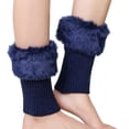 thumbnail image 2 of Women Autumn and Winter Short Turned Wool Warm Socks Boots Cover Knitting Wool Leg Protector, 2 of 4