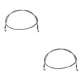 thumbnail image 3 of VONKY Motorcycle Brake Oil Hose Line Pipe Fitting Stainless Braided Steel Silver 140cm 2Set, 3 of 6