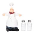 thumbnail image 1 of Chef Ensemble de Salières Statue, Pots à Épices en Résine pour Café, 1 of 8