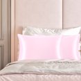 thumbnail image 2 of PiccoCasa Ensemble de 2 Taies d'Oreiller Standard en Satin Durables et Douces à Fermeture Éclair Rose, 2 of 7